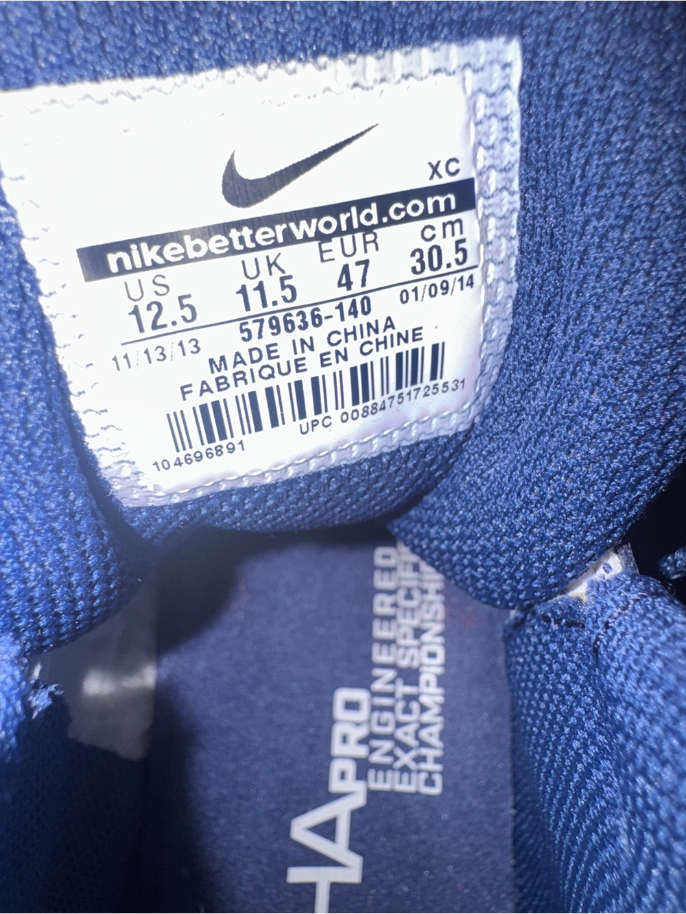 Nike Alpha Pro TD Football Cleats Mens Size 12.5 - Picture 7 of 7